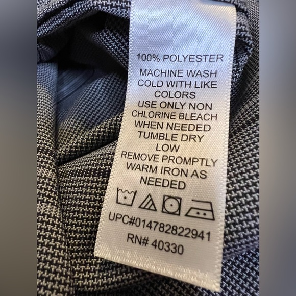 Mens XXL Haggar Black & White Pinstripe Button Down Shirt - Picture 4 of 5